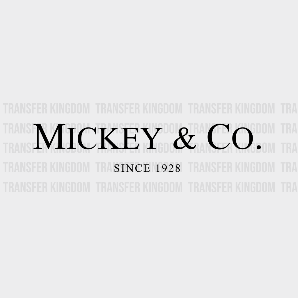 Mickey & Co. Since 1928 Design - Dtf Heat Transfer Unisex S M ( 10 ) / Dark Color See Iamging