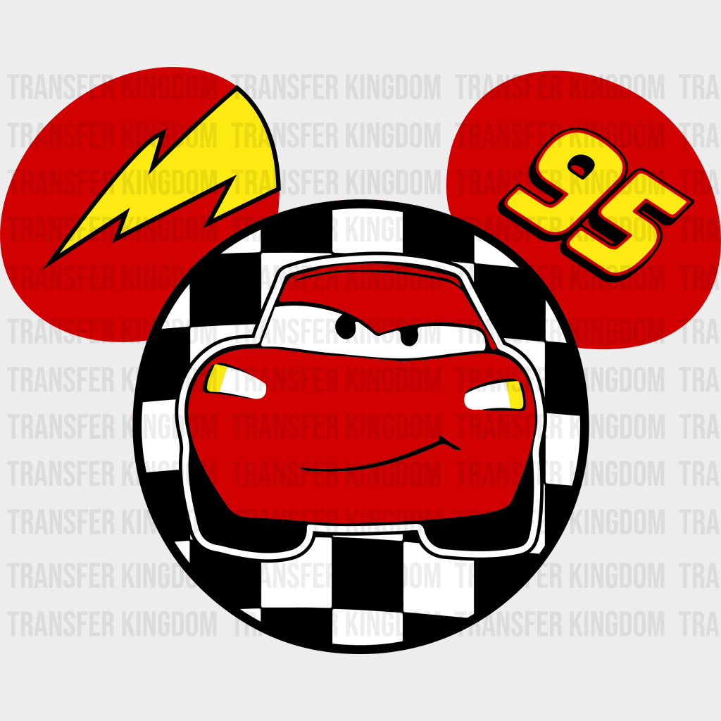 Mickey Head Cars Lightning Mcqueen Disney Dtf Transfer