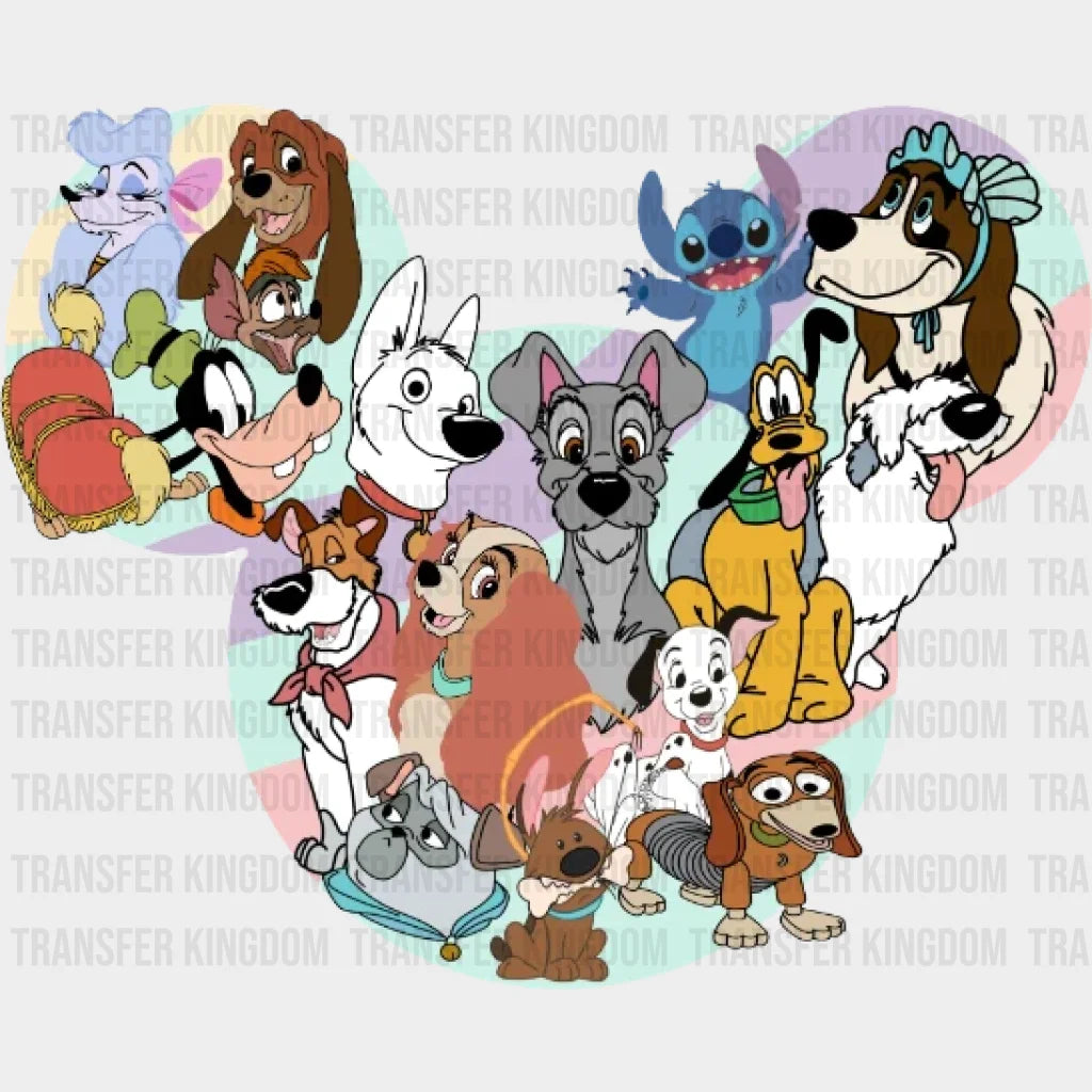 Mickey Head Disney Dogs Design - Dtf Heat Transfer