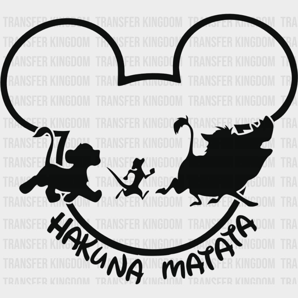 Mickey Head Hakuna Matata Disney DTF Transfer