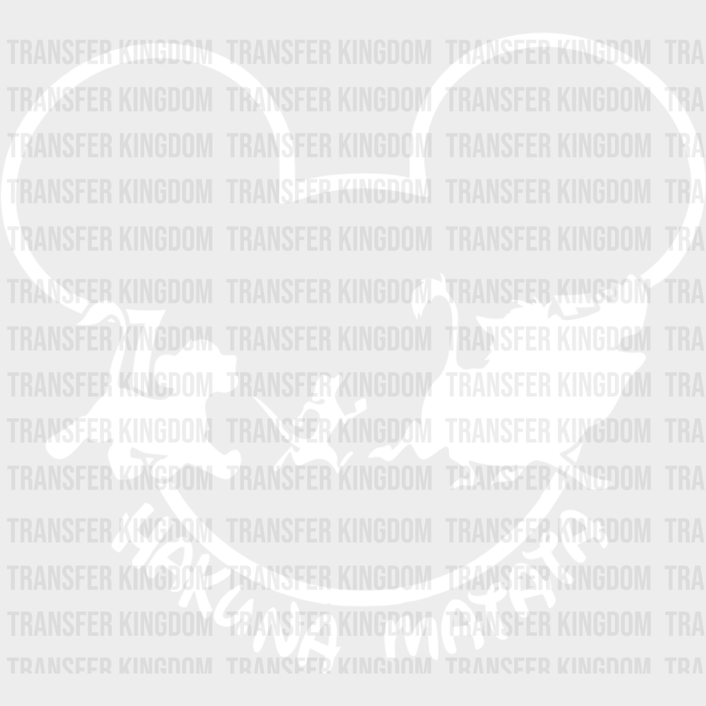 Mickey Head Hakuna Matata Disney Dtf Transfer Unisex - S & M (10’) / Light Color Design See Imaging