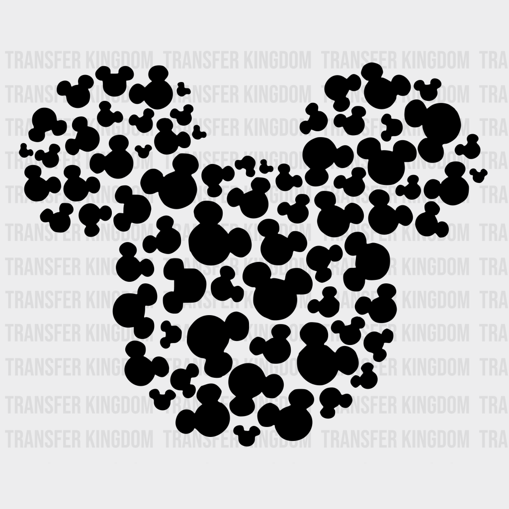 Mickey Head Infinite Design - Dtf Heat Transfer Unisex S & M ( 10 ) / Dark Color (See Imaging)