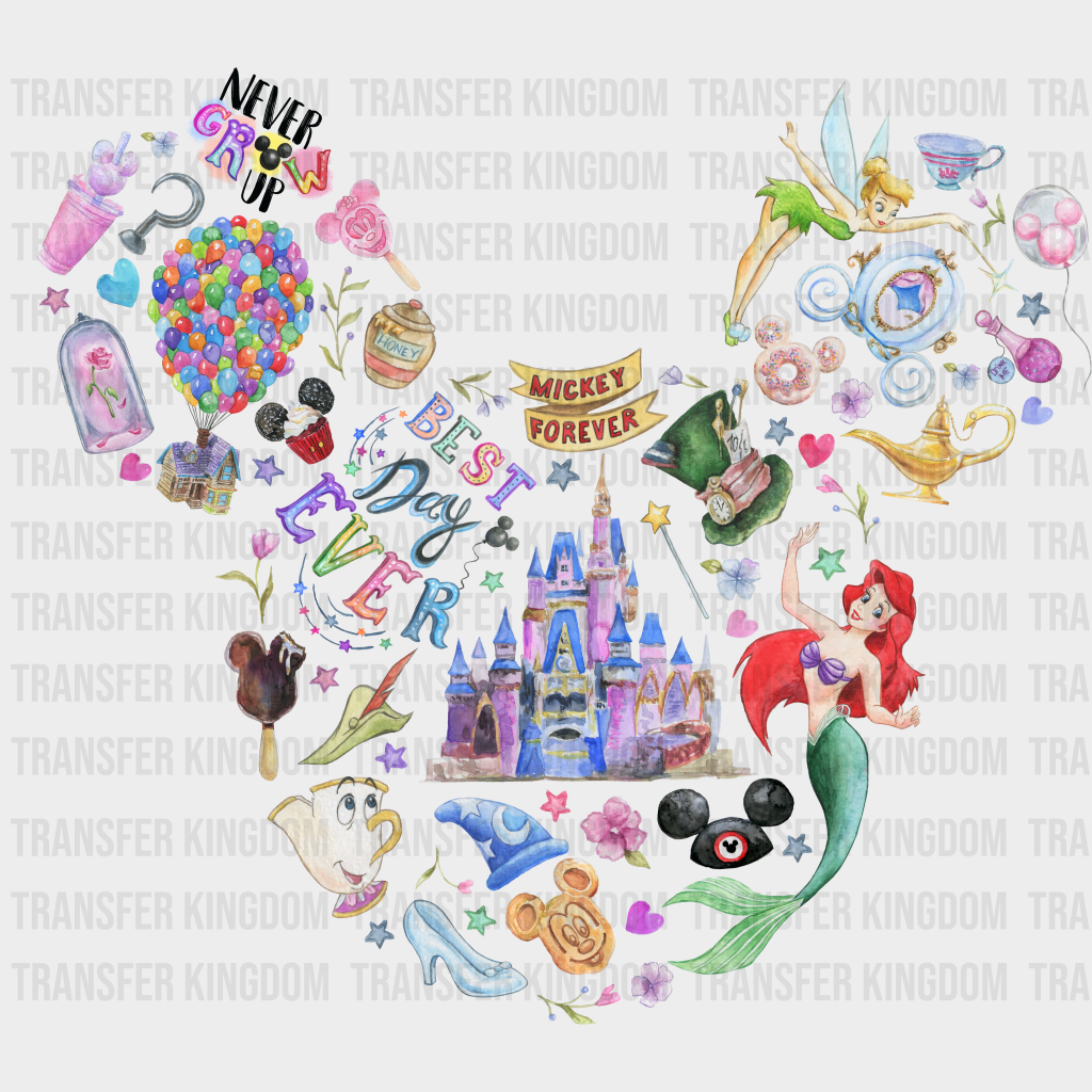 Mickey Head Little Mermaid Disney Dtf Transfer