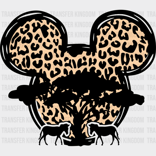 Mickey Head Wildlife Design Disney Dtf Transfer Unisex - S & M (10’) / Dark Color See Imaging