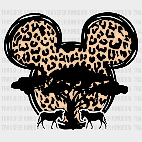 Mickey Head Wildlife Design Disney Dtf Transfer Unisex - S & M (10’) / Light Color See Imaging