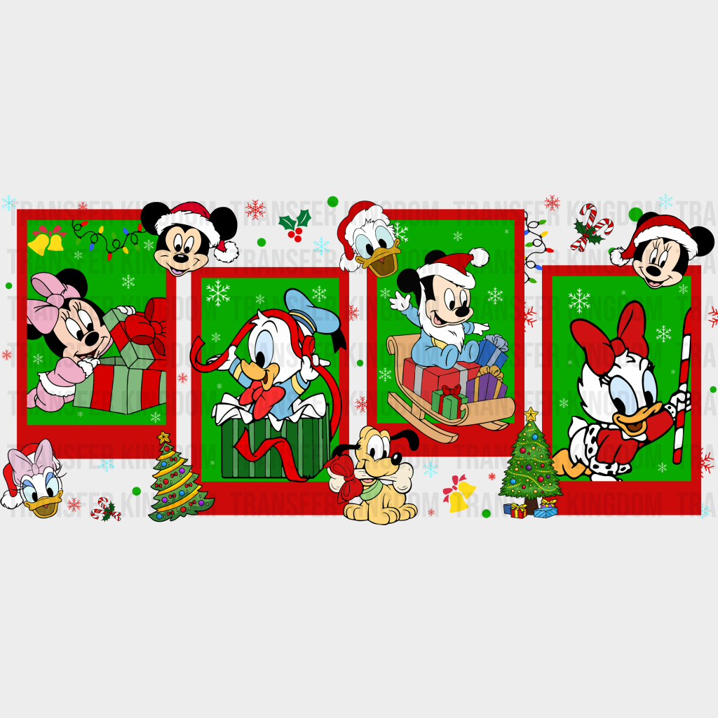 Mickey Minnie Donald And Daisy Christmas Uv Dtf Wrap - Uv Dtf Transfer