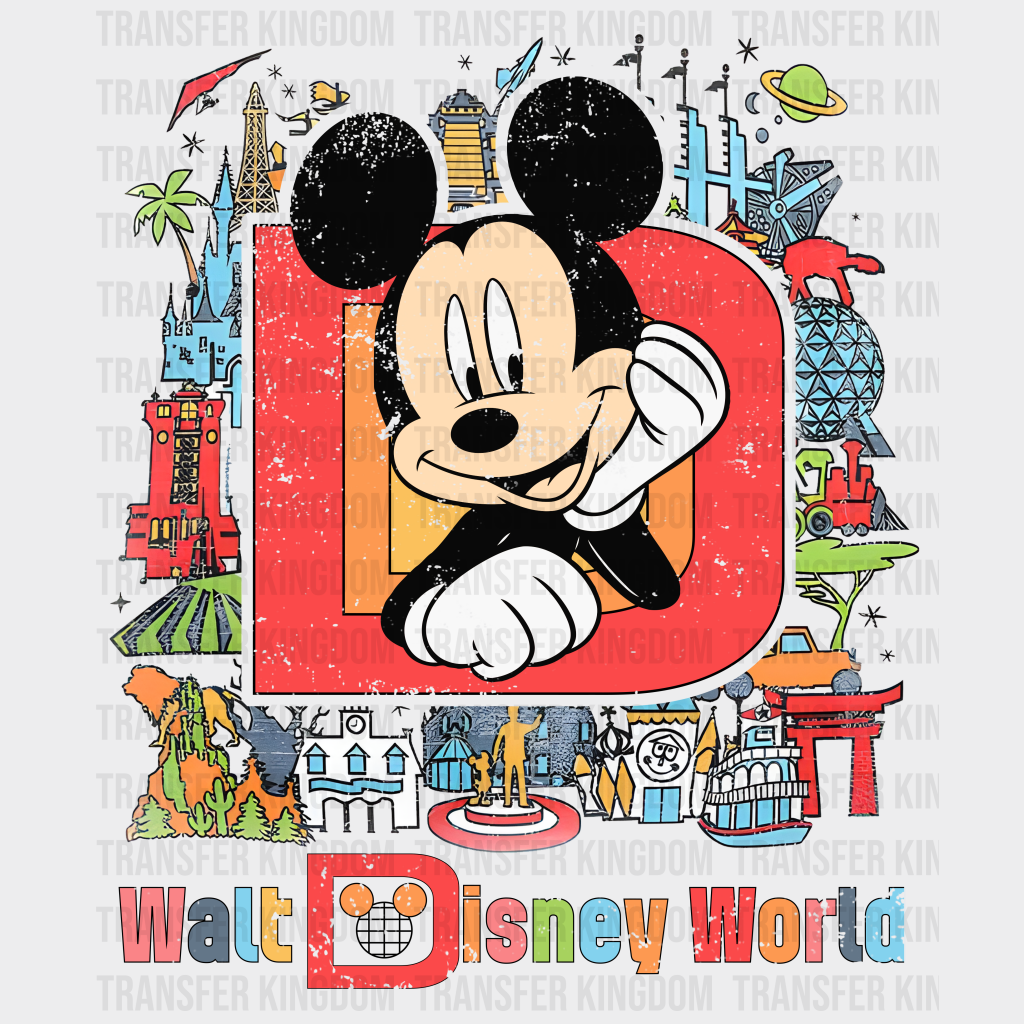 Mickey Walt Disney Tour Dtf Transfer