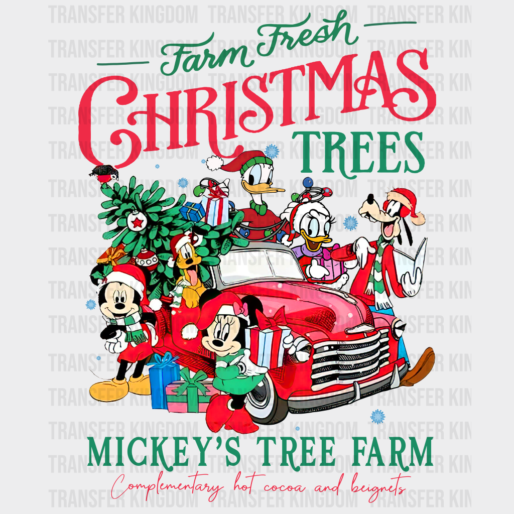 Mickeys Tree Farm Christmas Design - Dtf Heat Transfer