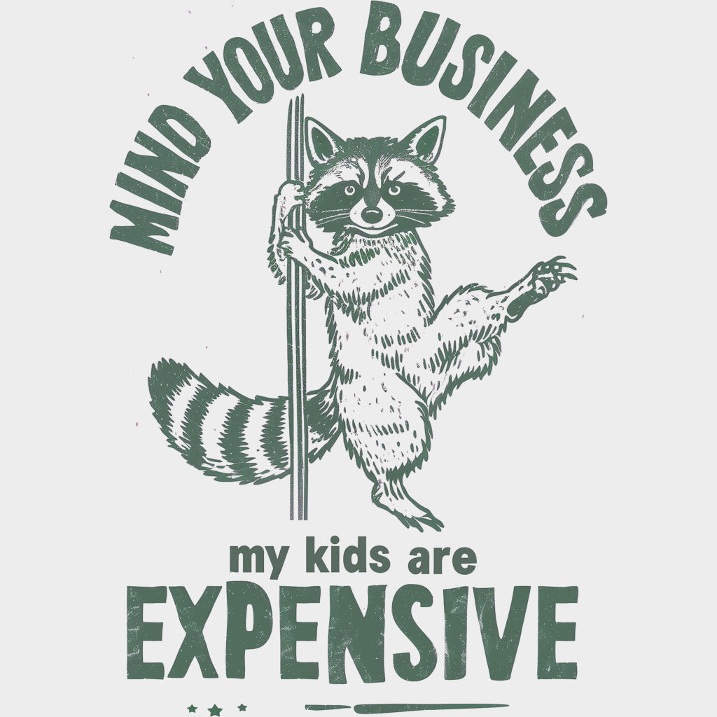 Mind Your Business Multi Color Design - Parents DTF Transfers Adult Unisex - S & M (10’’) / Green Color Design (See