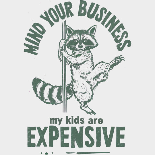 Mind Your Business Multi Color Design - Parents DTF Transfers Adult Unisex - S & M (10’’) / Green Color Design (See