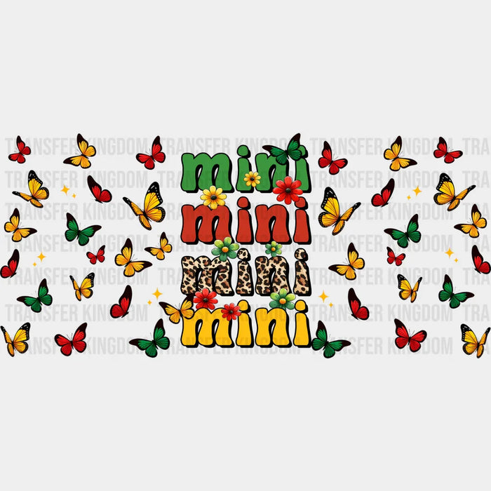Mini Butterfly Design - Black History Month Cup Wrap UV Sticker Permanent UV DTF Decal