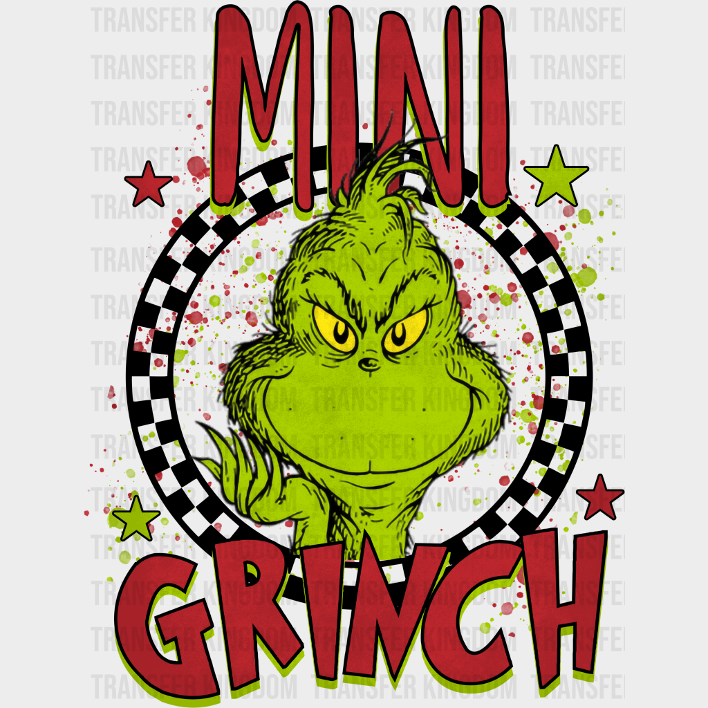 Mini Grinch Design - Dtf Heat Transfer