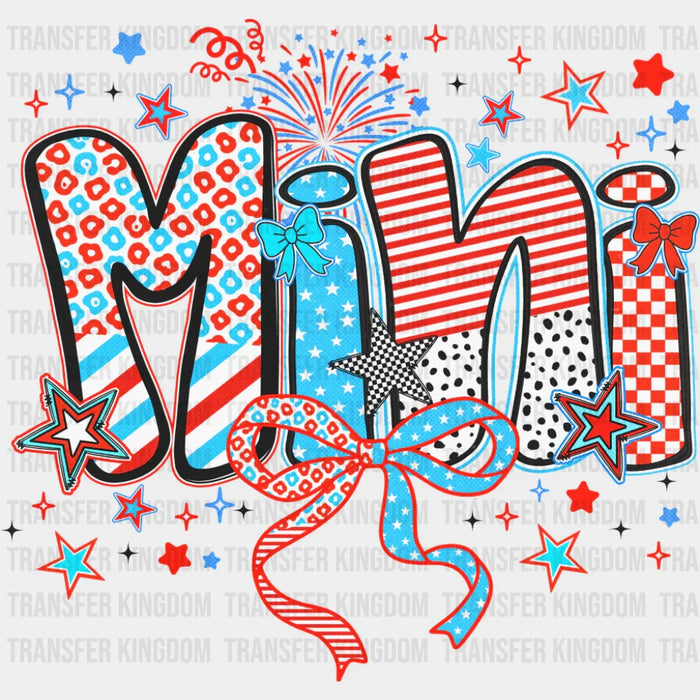 Mini Ribbons, Stars And Fireworks - 4th Of July DTF Transfer