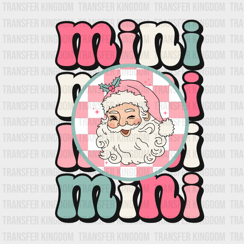 Mini Santa Christmas Design - Dtf Heat Transfer Unisex S & M ( 10 ) / Dark Color See Imaging