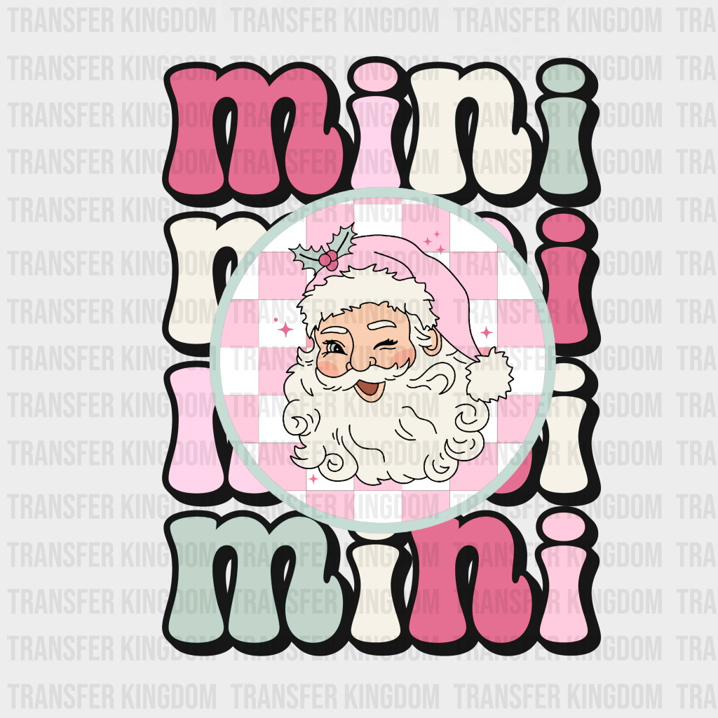 Mini Santa Christmas Design - Dtf Heat Transfer Unisex S & M ( 10 ) / Light Color See Imaging