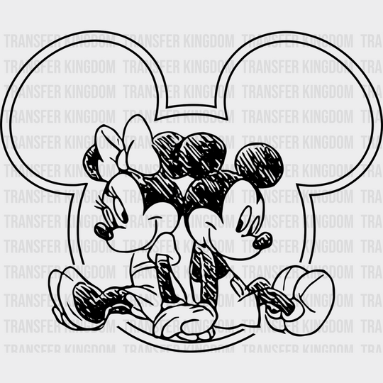 Minnie And Mickey Disney Dtf Transfer Unisex - S & M (10’) / Dark Color Design See Imaging