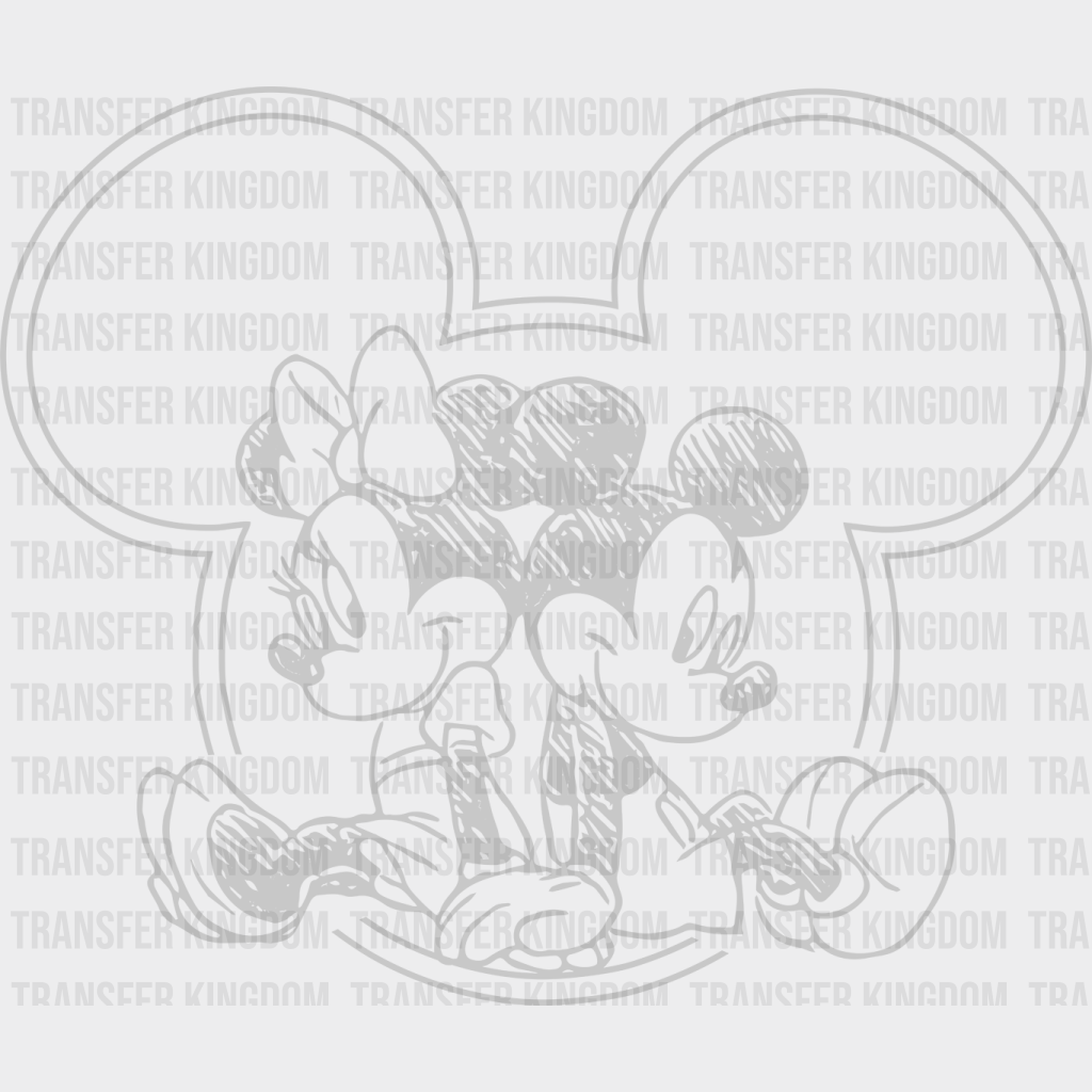 Minnie And Mickey Disney Dtf Transfer Unisex - S & M (10’) / Light Color Design See Imaging