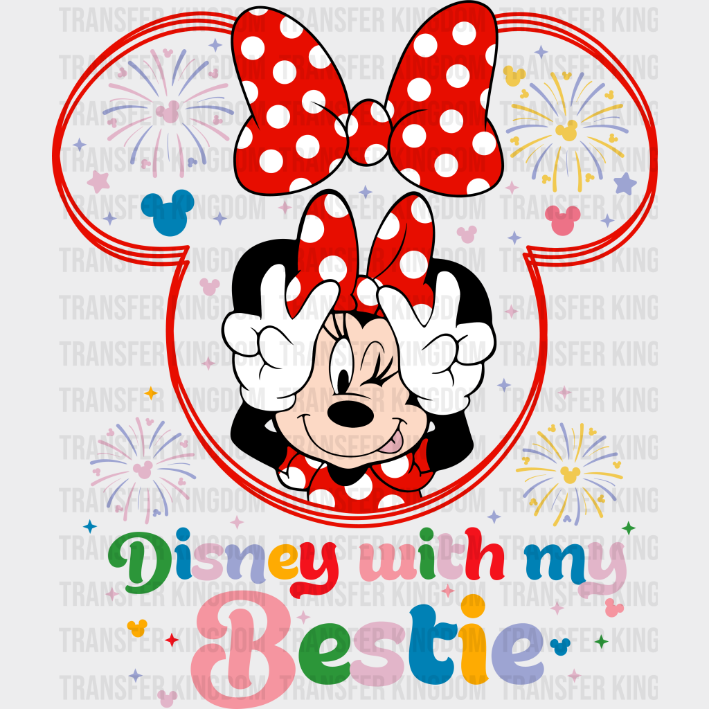 Minnie Disney With Me Bestie Dtf Transfer