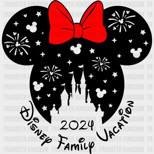 Minnie Disneyland 2024 Disney Family Vacation Design - Disney DTF Transfer - Transfer Kingdom