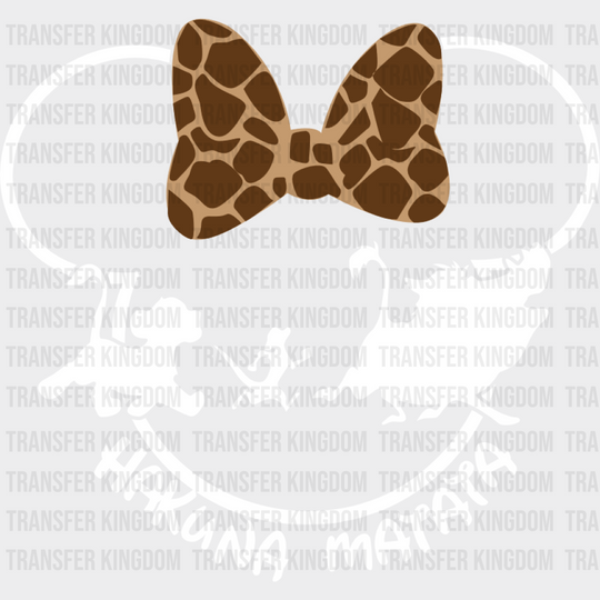 Minnie Head Hakuna Matata Disney Dtf Transfer Unisex - S & M (10’) / Light Color Design See Imaging