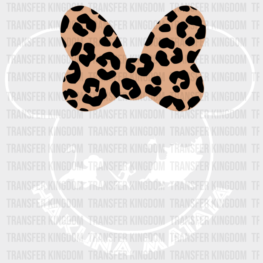 Minnie Head Hakuna Matata Disney Dtf Transfer Unisex - S & M (10’) / Light Color Design See Imaging