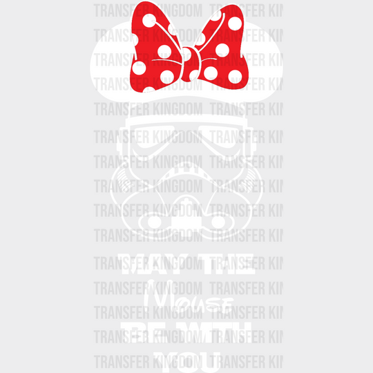 Minnie Head May The Mouse Be With You Disney Dtf Transfer Unisex - S & M (10’) / Light Color