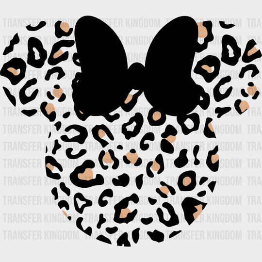 Minnie Leopard Design Disney Dtf Transfer Unisex - S & M (10’) / Dark Color See Imaging