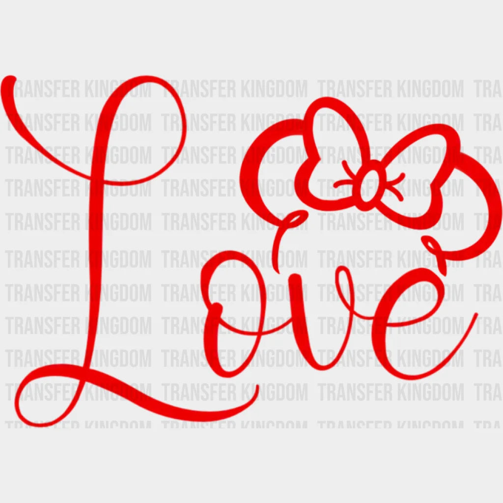 Minnie Love Valentines Day Design - Dtf Heat Transfer