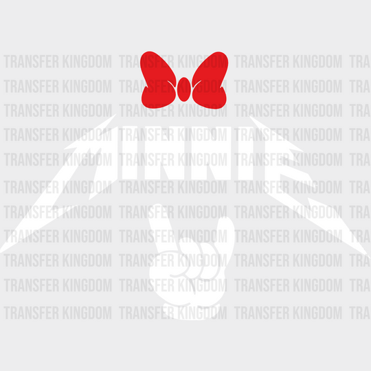 Minnie Rock N Roll Disney Dtf Transfer Unisex - S & M (10’) / Light Color Design See Imaging