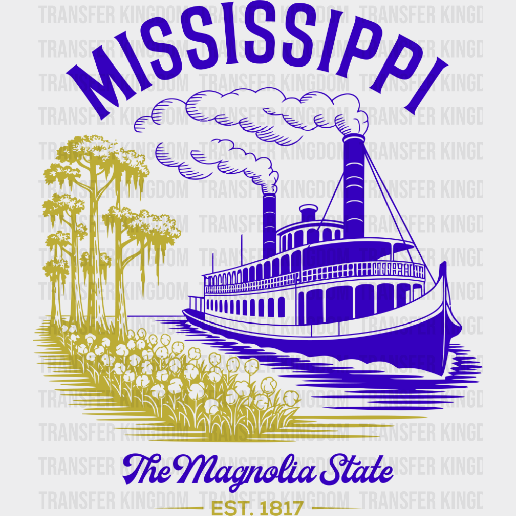 Mississippi The Magnolia State - States & Cities DTF Transfer