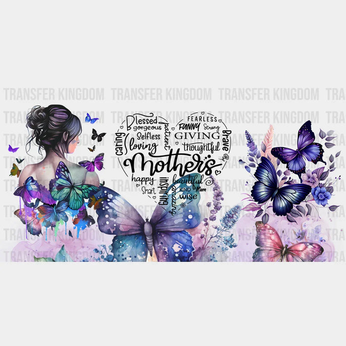 Mom Colorful Purple Design - Mom Cup Wrap UV Sticker Permanent UV DTF Decal