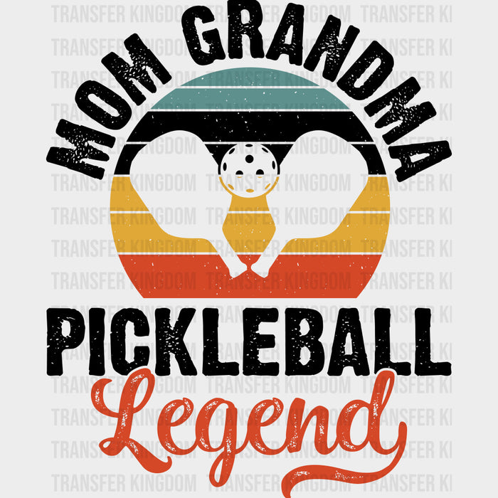 Mom, Grandma, Pickleball, Legend, Red Design - Pickleball DTF Transfers