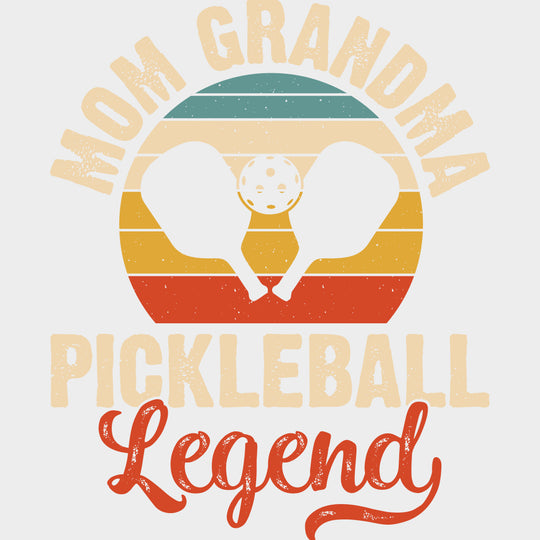 Mom Grandma Pickleball Legend Red Design - Pickleball DTF Transfers Adult Unisex - S & M (10’’) / Light Color Design