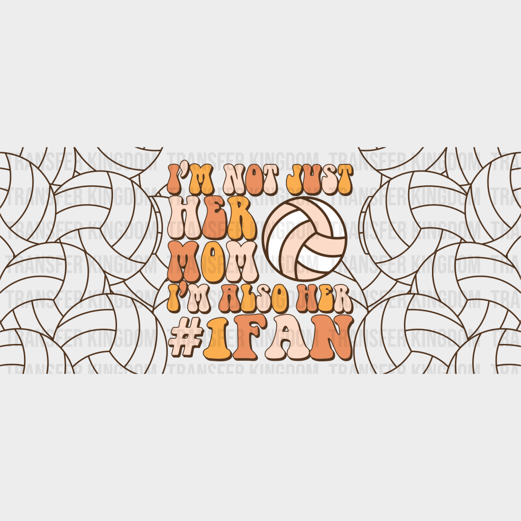 Mom Number One Fan - Volleyball Cup Wrap Uv Sticker Permanent Dtf Decal