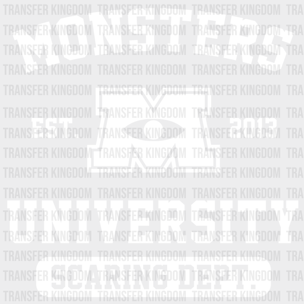 Monsters University Disney Dtf Transfer Unisex - S & M (10’) / Light Color Design See Imaging