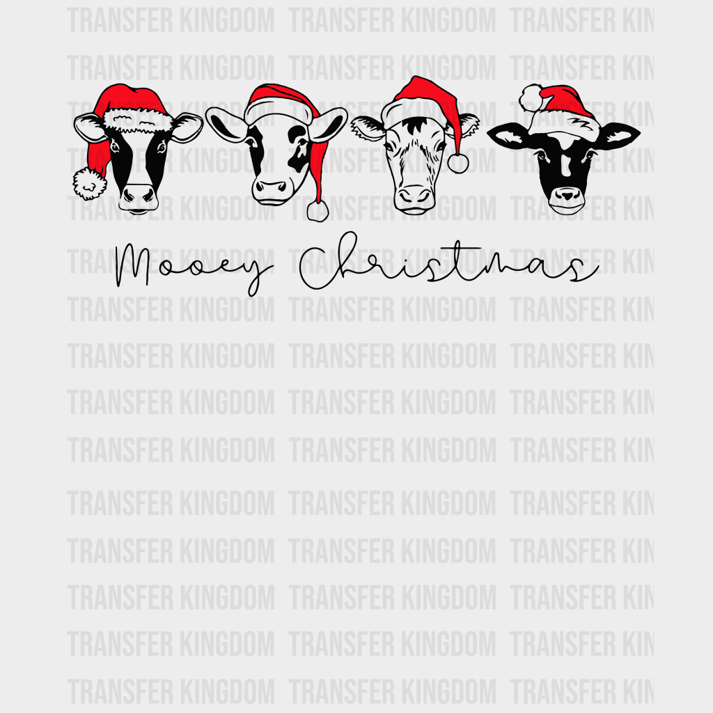 Mooey Christmas Christmas Design Dtf Heat Transfer Unisex - S & M ( 10 ) / Dark Color See Imaging
