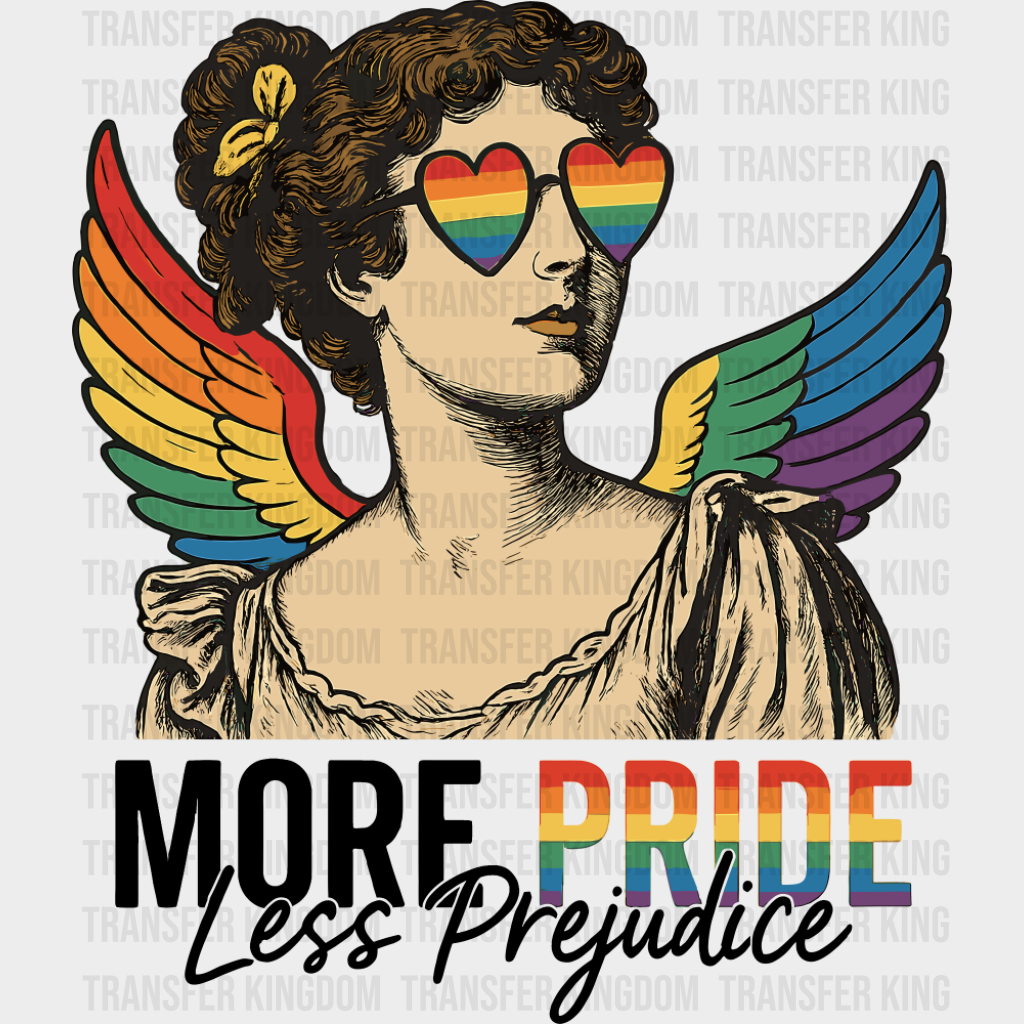 More Pride Less Prejudice - Gay DTF Transfer Adult Unisex - S & M (10’’) / Dark Color Design (See Imaging)