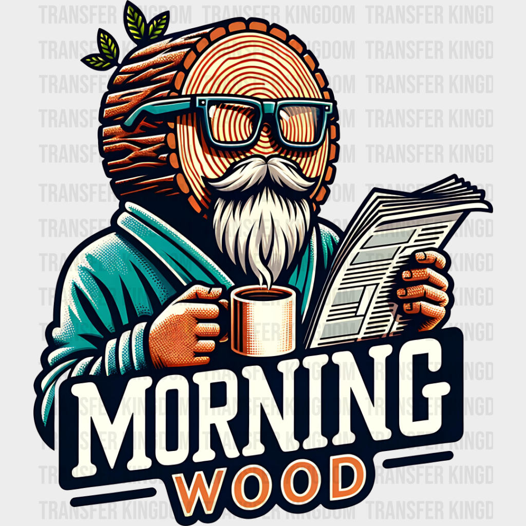 Morning Wood - Funny Dtf Transfer Unisex S & M (10’’) / Dark Color Design See Imaging