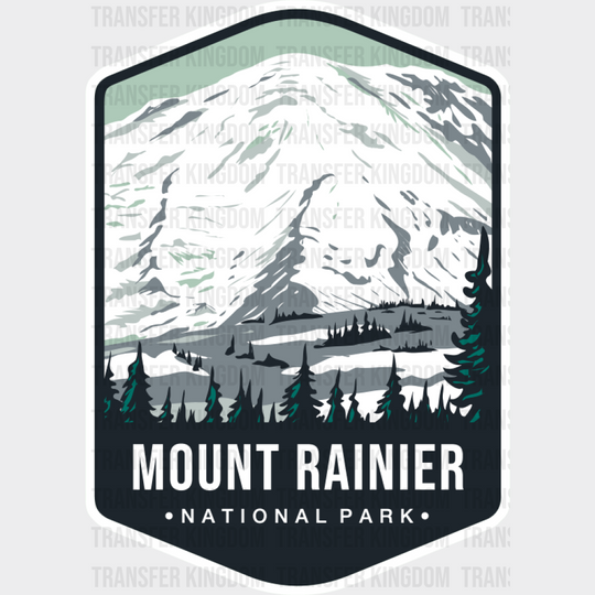 Mount Rainier National Park Colorful Design - National Parks DTF Transfer