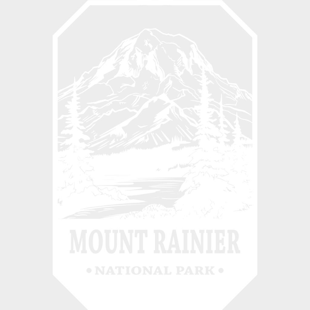 Mount Rainier National Park Design - Parks Dtf Transfers Unisex S & M (10’) / Light Color See