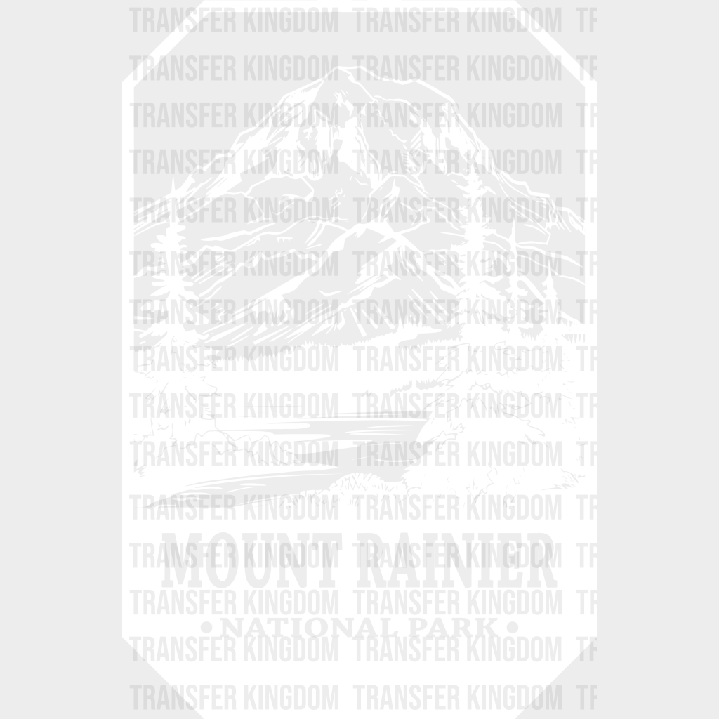 Mount Rainier National Park Design - Parks Dtf Transfers Unisex S & M (10’) / Light Color See