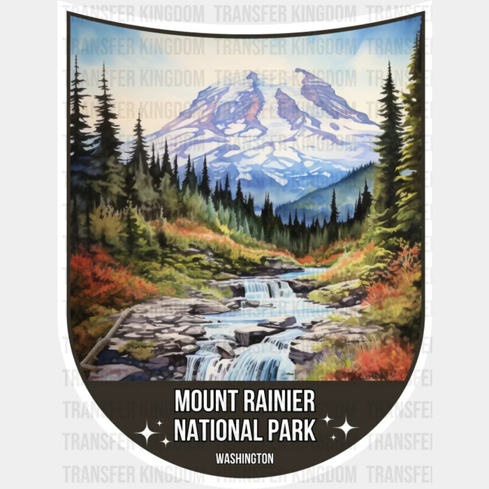 Mount Rainier National Park Washington - National Parks DTF Transfer