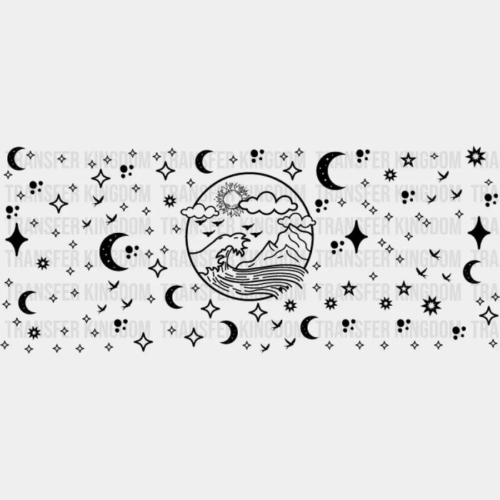 Mountain Wave - Outdoor Cup Wrap UV Sticker Permanent UV DTF Decal