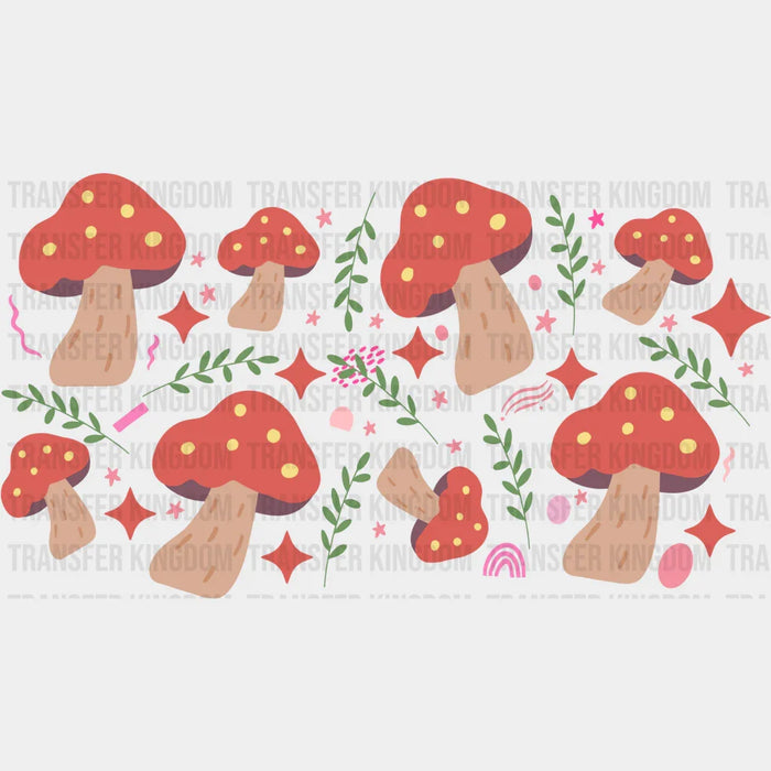 Fly Agaric Mushrooms - UV DTF Transfer Cup Wrap UV DTF Sticker