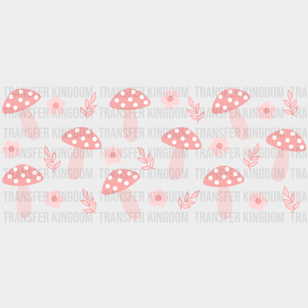 Mushrooms Uv Dtf Transfer Cup Wrap Sticker