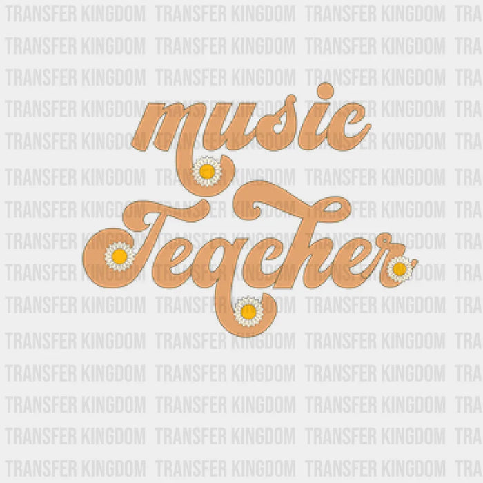 Music Teacher Flower Design - DTF heat transfer