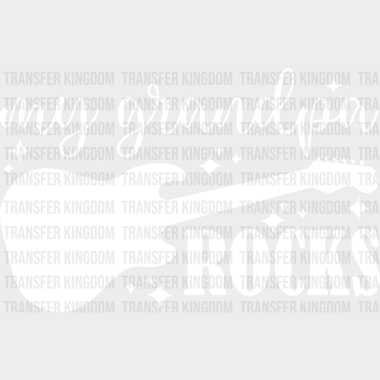 My Grandpa Rocks - Dtf Heat Transfer Unisex S & M (10’’) / Light Color Design See Imaging