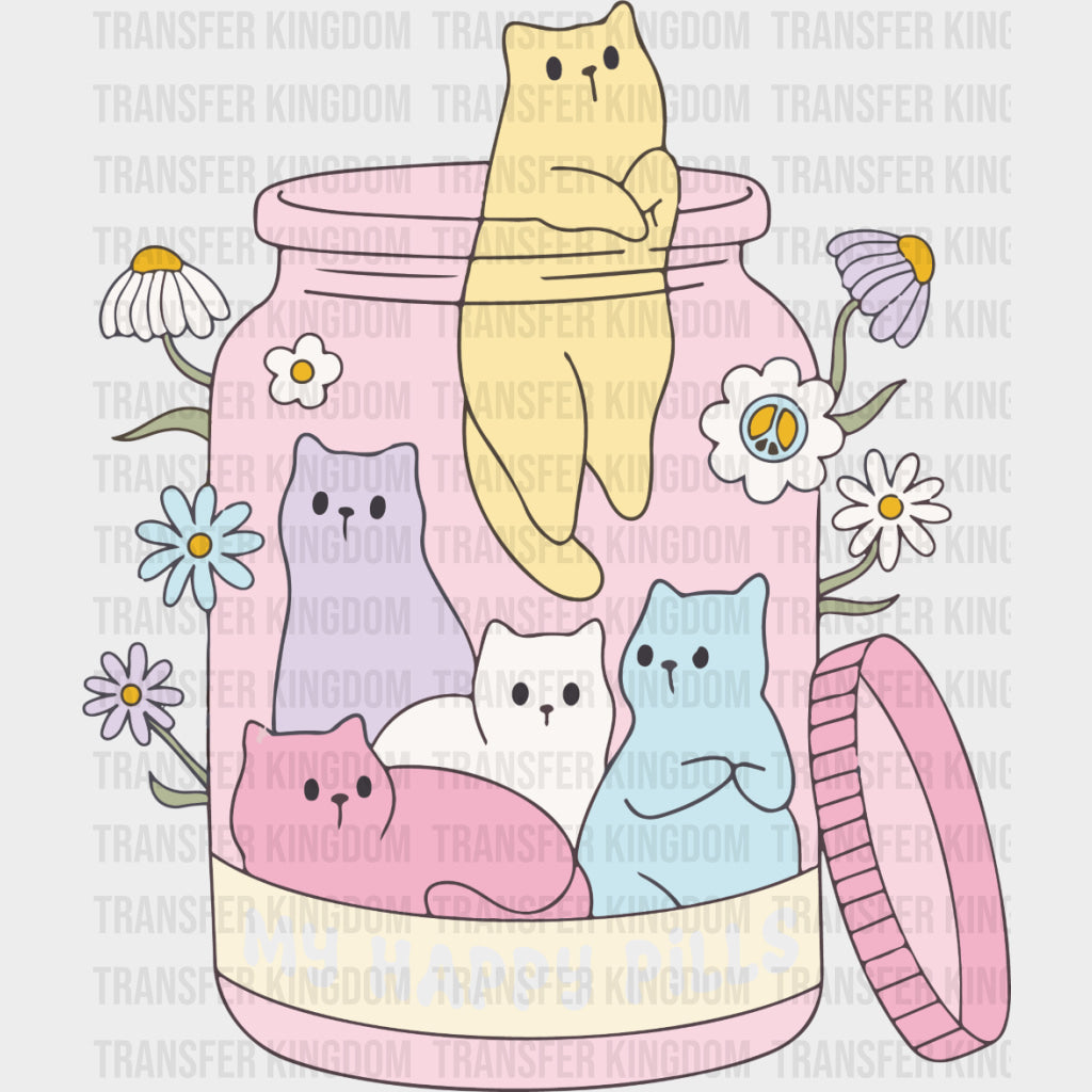My Happy Pills, Cats - Mental Health DTF Transfers transfer-kingdom