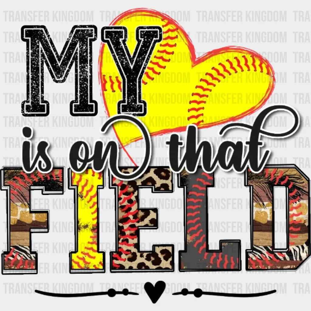 My Heart Is On Field Leopard Dtf Transfer