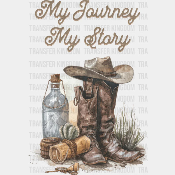 My Journey My Stary Cowboy Boots Design - Rodeo DTF Transfers